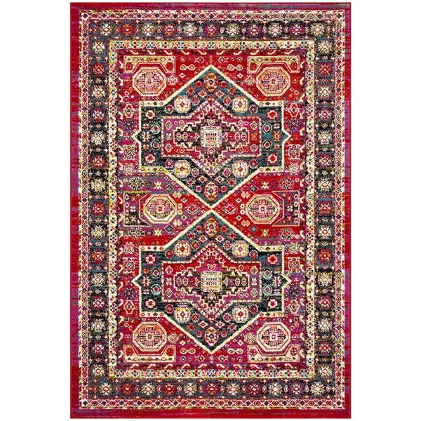 Safavieh Cherokee Power Looomed Medium Rectangular Area Rug Red & Blue - 6 x 9 ft. CHR920Q-6 - main